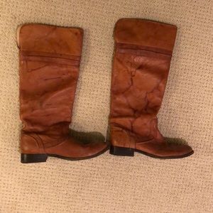 Frye Marble Leather Boots Size 8